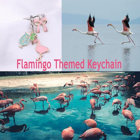 PXTIDY Flamingo Socks Keychain Set Stay True To You Embrace Your Inner Flamingo Sayings Socks Animal Flamingoes Lover Gifts in Kuwait
