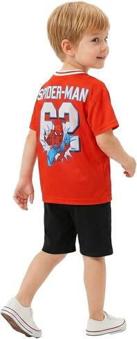 Marvel Spider-Man Boys Jersey Mesh Shirt for Toddler to Big Kids in Kuwait