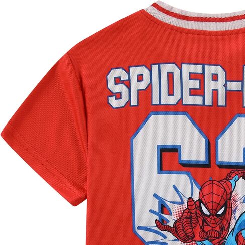 Marvel Spider-Man Boys Jersey Mesh Shirt for Toddler to Big Kids in Kuwait