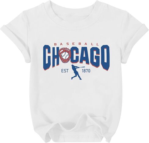 YHHR Baseball Shirts for Boys Girls Game Day Fan T-Shirt 18M-7Y | Baby Baseball Outfit, Kid's T-Shirt for Baseball Fans, Sports Team Shirts, Baseball Team Fan Shirt, Toddler Graphic Tees in Kuwait