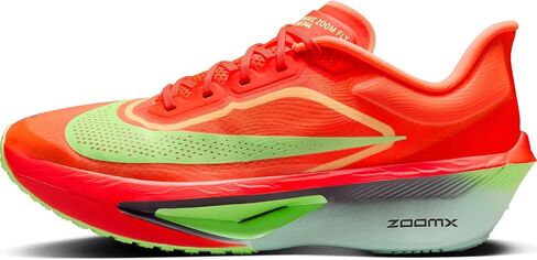 حذاء Nike Zoom Fly 6 للرجال لسباق الطرق (قرمزي ساطع/ليمون بلاست/رغوة نعناع/أرجواني كهف) مقاس 8 in Kuwait