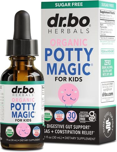 Constipation Relief for Kids Liquid Drops - Organic Potty Magic Toddler Constipation Relief, Senna & Prebiotic Fiber Fennel - Natural Liquid Fiber for Kids Digestive Support Supplement Children 1 oz in Saudi Arabia