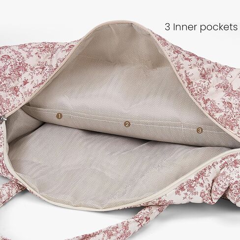 Quilted Duffle Bag for Women Floral Duffel Bags for Travel Cute Weekender Bags Baby Hospital Bag in Saudi Arabia