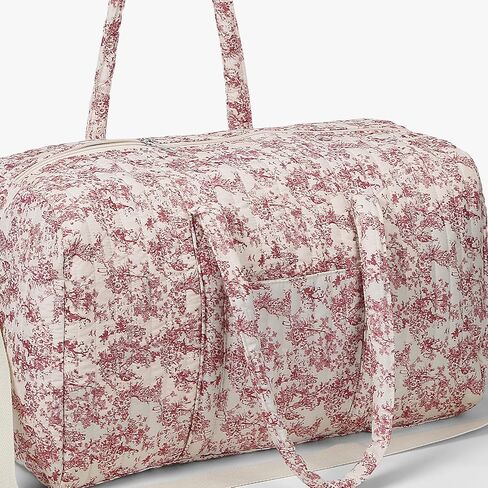 Quilted Duffle Bag for Women Floral Duffel Bags for Travel Cute Weekender Bags Baby Hospital Bag in Saudi Arabia