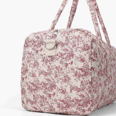 Quilted Duffle Bag for Women Floral Duffel Bags for Travel Cute Weekender Bags Baby Hospital Bag in Saudi Arabia