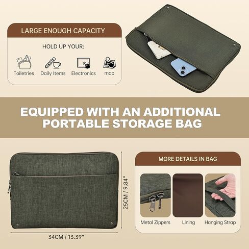 60L Duffle Bag for Men Expandable Mens Travel Bag, Weekend Bag Men & Women, Mens Carry on Bag for Traveling, Army Green in Saudi Arabia