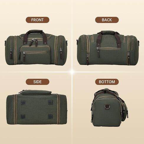 60L Duffle Bag for Men Expandable Mens Travel Bag, Weekend Bag Men & Women, Mens Carry on Bag for Traveling, Army Green in Saudi Arabia