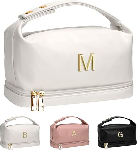 Personalized Cosmetic Bag + Personalized Travel Duffel Bag, Gift for Her in Saudi Arabia