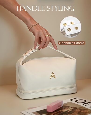 Personalized Cosmetic Bag + Personalized Travel Duffel Bag, Gift for Her in Saudi Arabia