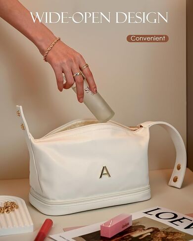 Personalized Cosmetic Bag + Personalized Travel Duffel Bag, Gift for Her in Saudi Arabia
