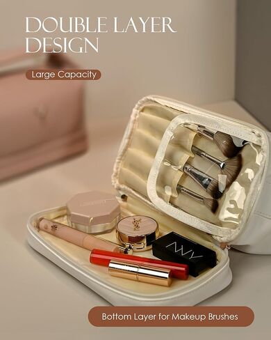 Personalized Cosmetic Bag + Personalized Travel Duffel Bag, Gift for Her in Saudi Arabia