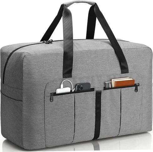 120L Large Duffle Bag for Travel, Packable Foldable Duffel Bag for Men Women Camping Weekend Overnight Moving, Water Repellent & Tear Resistant (120L, Gray) in Saudi Arabia