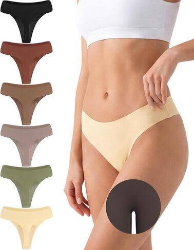Anti Camel Toe Thongs for Women Invisible No Show Seamless Thong Panty Tangas Comfortable Workout G-Strings Underwear in Kuwait