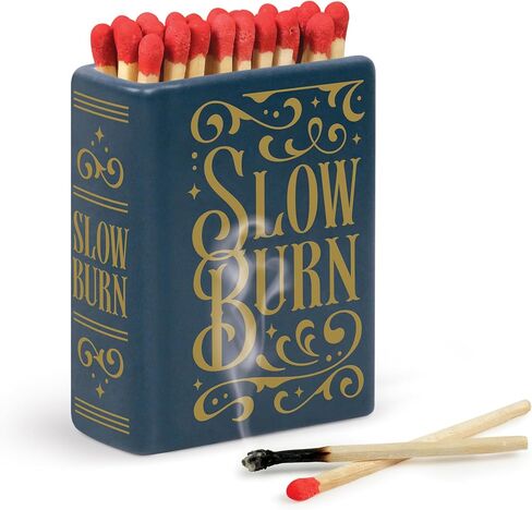 Genuine Fred Slow Burn Match Holder and Striker, Book-Inspired Ceramic Match Strike, Holds 3 Inch Matches, Decorative Home Accent, Great Gift for Book Lovers in Kuwait