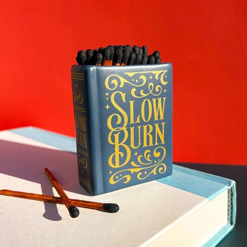 Genuine Fred Slow Burn Match Holder and Striker, Book-Inspired Ceramic Match Strike, Holds 3 Inch Matches, Decorative Home Accent, Great Gift for Book Lovers in Kuwait