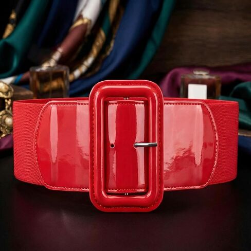 Stretchy Wide Women Belts Elastic Vintage Belts Fashion Ladies Waist Belt for Ladies Dress Shirts Accessories in Saudi Arabia