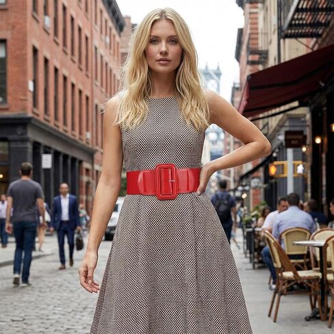 Stretchy Wide Women Belts Elastic Vintage Belts Fashion Ladies Waist Belt for Ladies Dress Shirts Accessories in Saudi Arabia