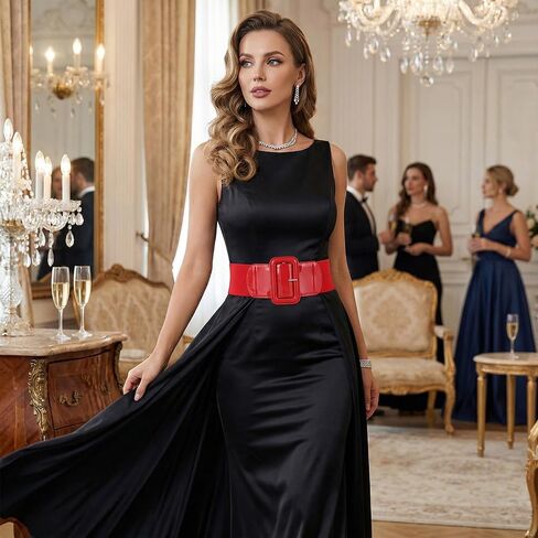 Stretchy Wide Women Belts Elastic Vintage Belts Fashion Ladies Waist Belt for Ladies Dress Shirts Accessories in Saudi Arabia