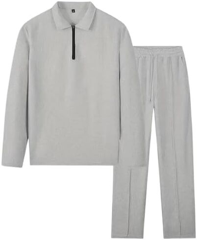 Men’s Tracksuit 2 Piece Set Zip Jacket & Jogger Sweatpants, Casual Matching Set for Workout, Running & Travel Wear in Saudi Arabia