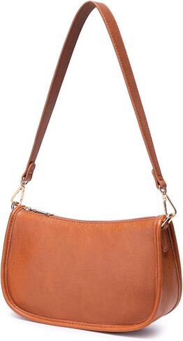 Retro Vegan Leather Hobo Bag Classic Shoulder Handbag Small Crossbody Purse Bag with Two Straps in Saudi Arabia