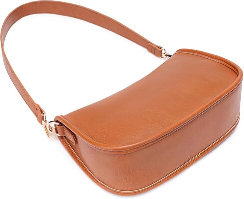 Retro Vegan Leather Hobo Bag Classic Shoulder Handbag Small Crossbody Purse Bag with Two Straps in Saudi Arabia
