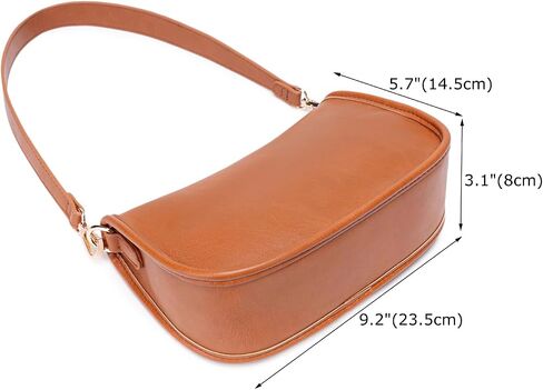 Retro Vegan Leather Hobo Bag Classic Shoulder Handbag Small Crossbody Purse Bag with Two Straps in Saudi Arabia