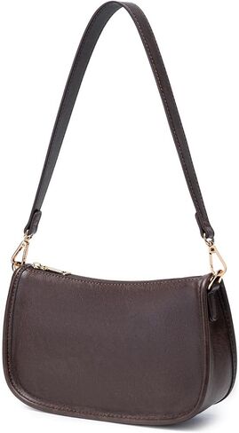 Retro Vegan Leather Hobo Bag Classic Shoulder Handbag Small Crossbody Purse Bag with Two Straps in Saudi Arabia