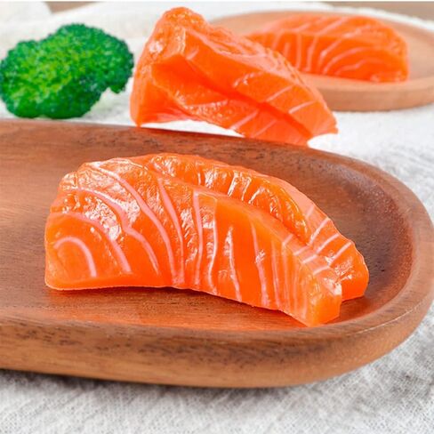 4Pcs Artificial Sashimi Fake Salmon Food Model Photography Prop for Home Kitchen Party Decoration in Kuwait