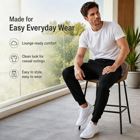 Men's Sweatpants with Zipper Pockets, Athletic Traning Track Pants Lightweight Quick Dry Gym Running Workout Joggers in Kuwait