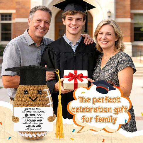 BiuNiuring 2026 Graduation Gifts for College, Funny Handmade Crochet Football Class of 2026 Grad Gifts for Him Her Daughter Son, Perfect Graduation Decorations for High Middle School 5th Grade in Saudi Arabia