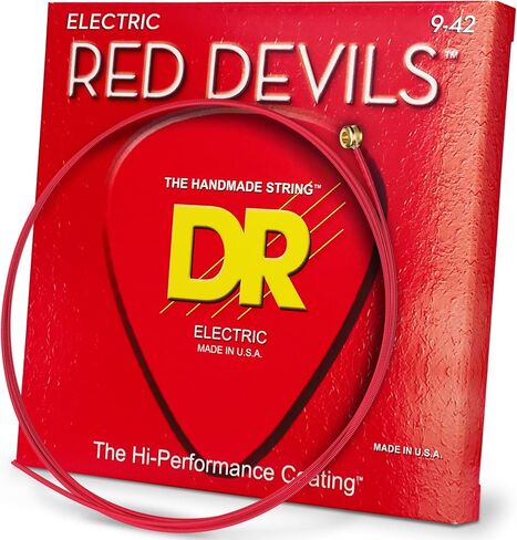 DR Strings Red Devils - Extra-Life Red Coated Electric 9-42 in Saudi Arabia