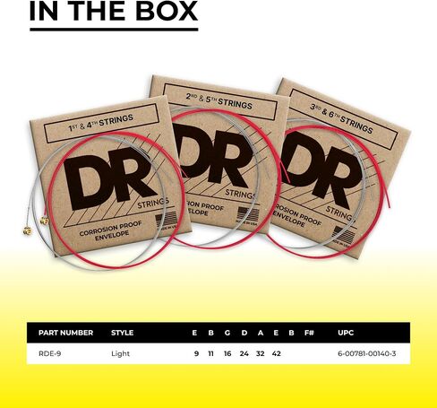 DR Strings Red Devils - Extra-Life Red Coated Electric 9-42 in Saudi Arabia