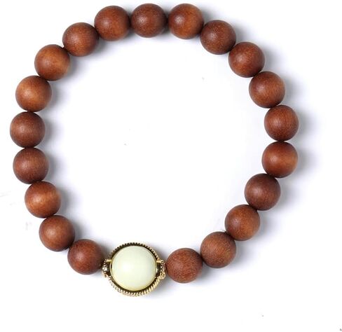 Zen Dear Unisex Teak Wood Prayer Beads Buddha Buddhist Beads Japa Mala Necklace Bracelet Bead in Saudi Arabia