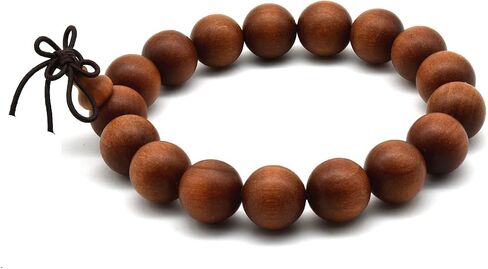 Zen Dear Unisex Teak Wood Prayer Beads Buddha Buddhist Beads Japa Mala Necklace Bracelet Bead in Saudi Arabia