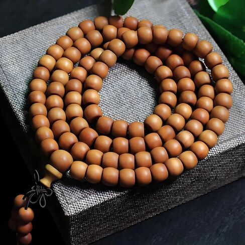 Zen Dear Unisex Teak Wood Prayer Beads Buddha Buddhist Beads Japa Mala Necklace Bracelet Bead in Saudi Arabia