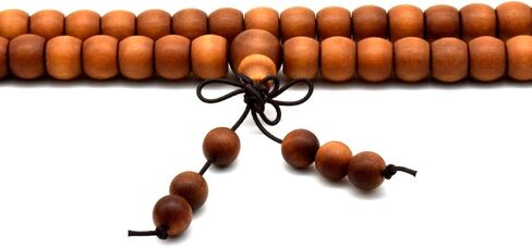 Zen Dear Unisex Teak Wood Prayer Beads Buddha Buddhist Beads Japa Mala Necklace Bracelet Bead in Saudi Arabia