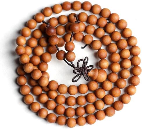 Zen Dear Unisex Teak Wood Prayer Beads Buddha Buddhist Beads Japa Mala Necklace Bracelet Bead in Saudi Arabia
