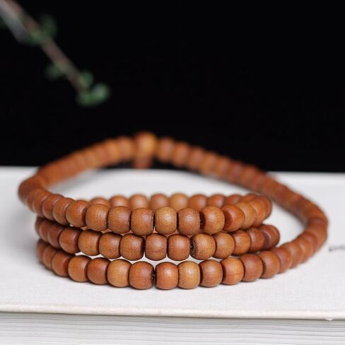 Zen Dear Unisex Teak Wood Prayer Beads Buddha Buddhist Beads Japa Mala Necklace Bracelet Bead in Saudi Arabia