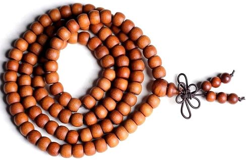 Zen Dear Unisex Teak Wood Prayer Beads Buddha Buddhist Beads Japa Mala Necklace Bracelet Bead in Saudi Arabia