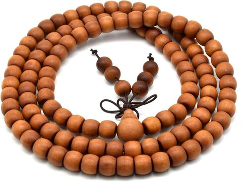 Zen Dear Unisex Teak Wood Prayer Beads Buddha Buddhist Beads Japa Mala Necklace Bracelet Bead in Saudi Arabia