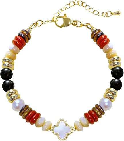 Birthday Gift Bracelet for Women Girls, Meaningful Birthday Jewelry for Mom Sister Daughter Friend Niece, Four Leaf Clover & Heart Bracelet in Saudi Arabia
