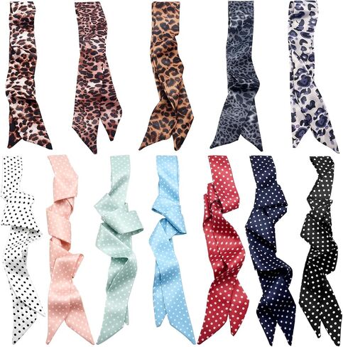 Purse Scarf for Handbags Bag Scarf for Women Fashion Hair Head Scarves Satin Neck Scarves Multifunctional Accessories in Saudi Arabia
