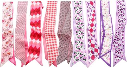 Purse Scarf for Handbags Bag Scarf for Women Fashion Hair Head Scarves Satin Neck Scarves Multifunctional Accessories in Saudi Arabia