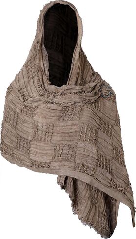 Medieval Hooded Shawl Scarf Viking Renaissance Wrap Shawl Gothic Witch Warlock Cloak Apocalypse Costume in Saudi Arabia