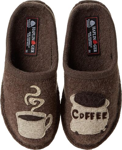HAFLINGER Coffee Unisex Wool Slippers in Kuwait