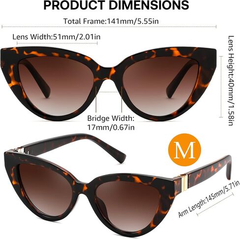 FEISEDY Cat eye Sunglasses with Polarized and UV400 Protection for Women, Retro Stylish for Driving Fishing and Party B0428 in Kuwait