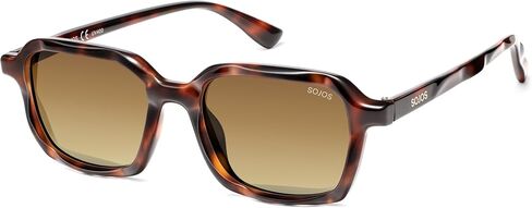 SOJOS Trendy Polarized Square Sunglasses for Women Men,Fashion Rectangle Shades Wavy Pattern Frame UV400 Protected SJ2698 in Saudi Arabia