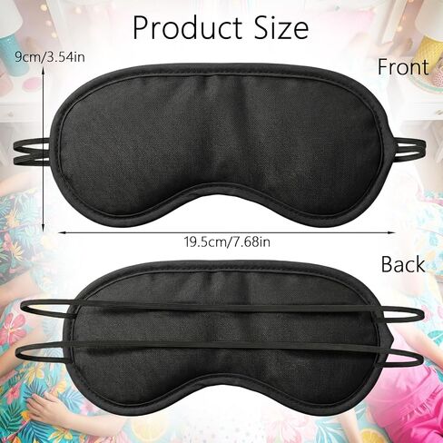 12 Pcs Blindfold for Games –Black Blindfolds for Games,Blind Folds for Game with Nose Pad & Elastic Strap for Travel, Party Game, Couples & Kids (Men/Women) in Kuwait