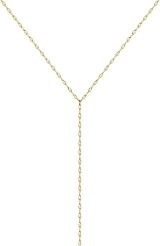 Lariat Gold Necklace for Women,14K Gold Plated Y-Shaped Chain Minimalist Long Necklaces Dainty Simple Drop Chain Necklace Beach Jewelry Gift for Her in Saudi Arabia