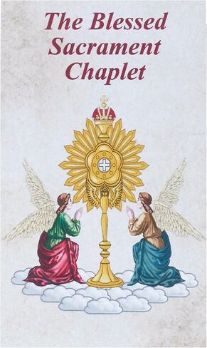 Needzo Sacred Blessed Sacrament Chaplet with How to Prayer Card, Catholic Devotional Rosary Beads with Instruction Guide, Religious Gift in Kuwait